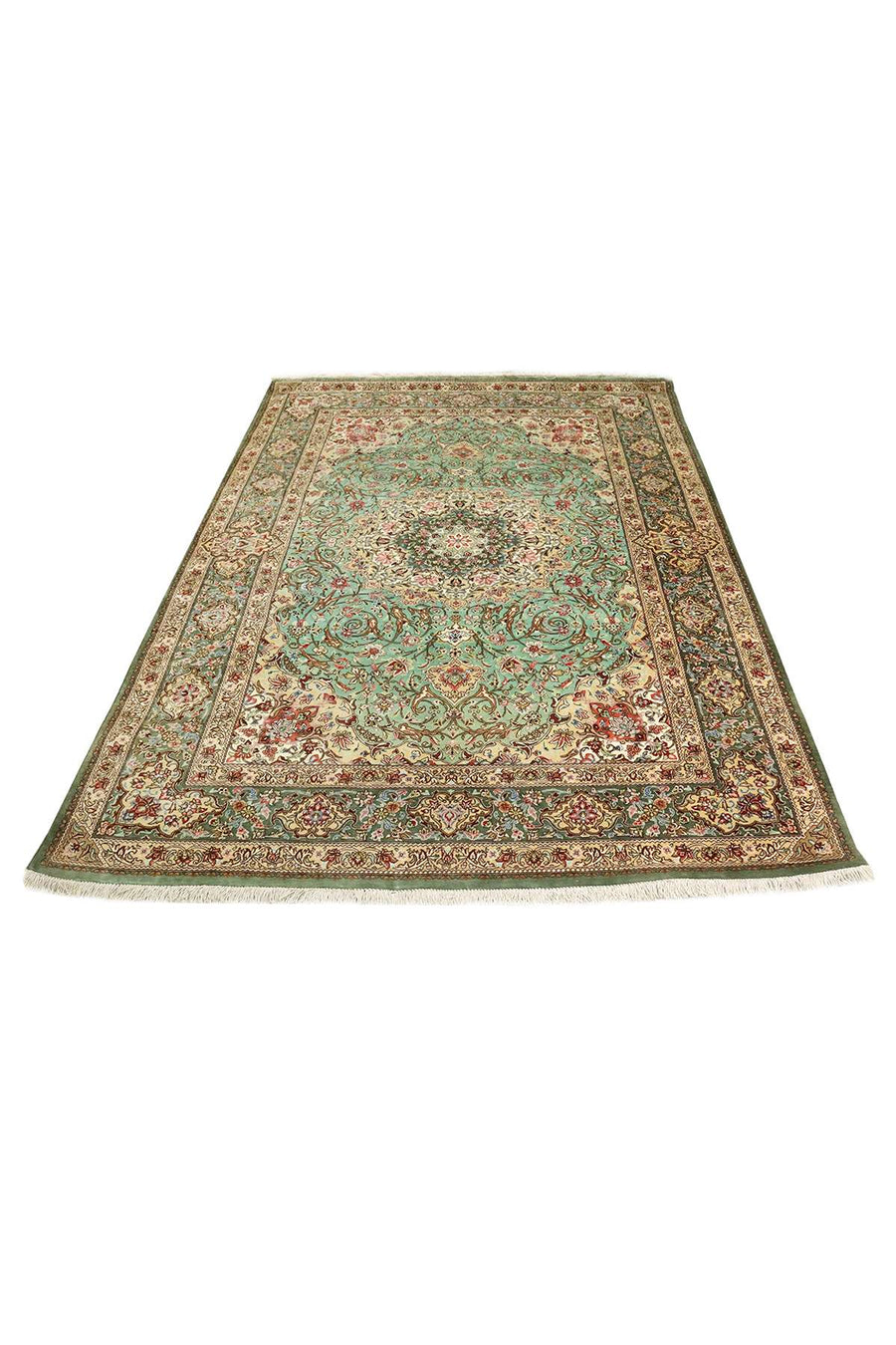 Pure Silk Persian Qum Rug - 1.37 x 2.06 m