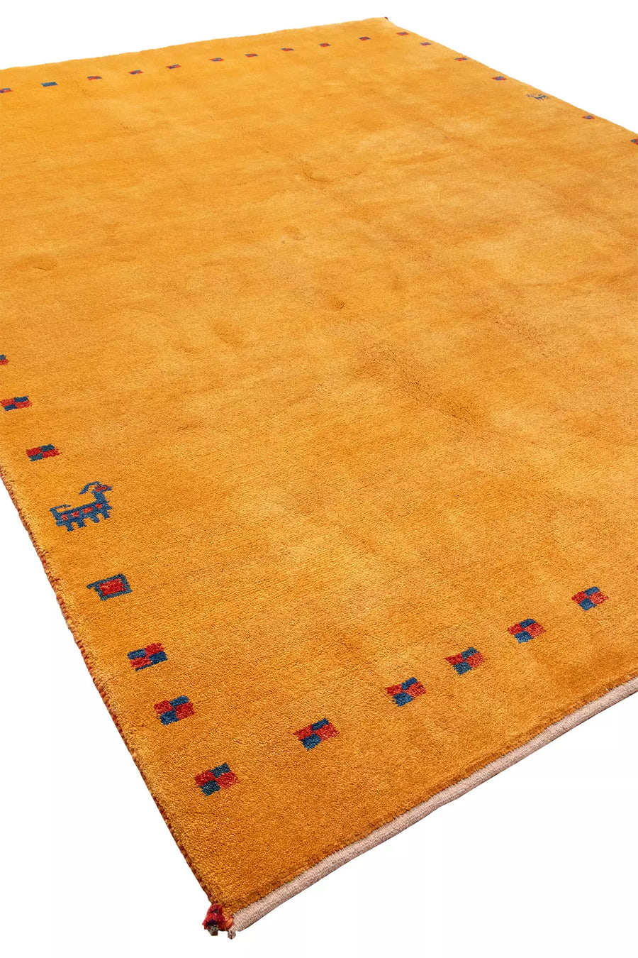 Minimalistic Gabbeh Rug Turmeric Color - 2.84 x 2.05 m