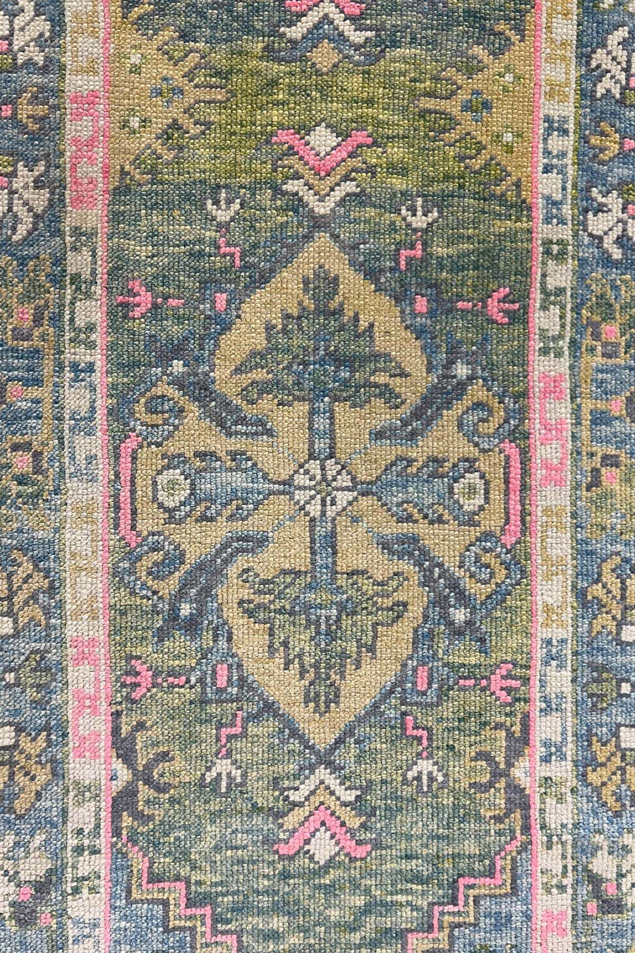 Contemporary Oushak Runner - 3.75 x 0.95 m