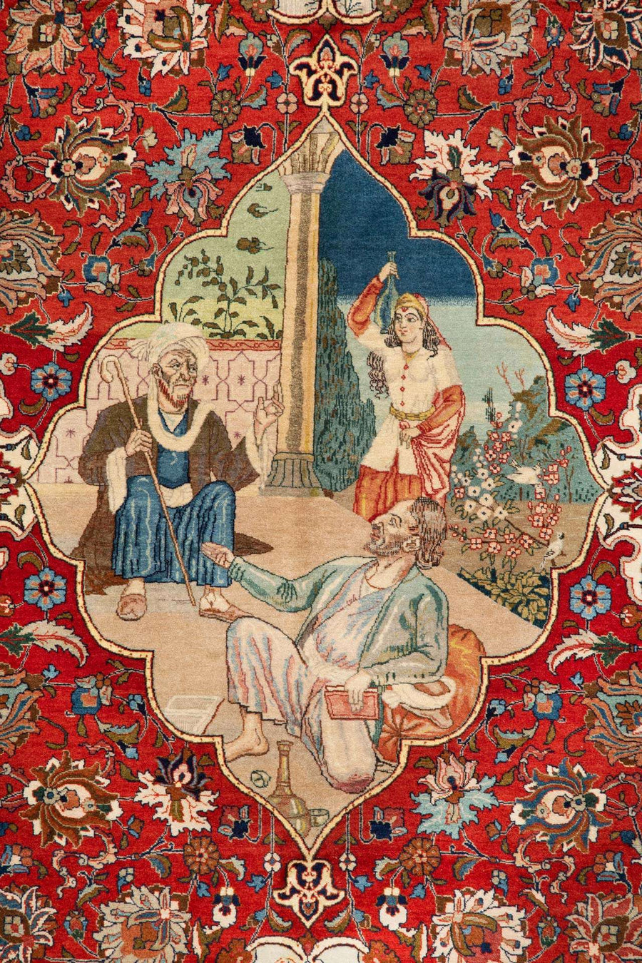 Antique Tabriz - Unique Pictorial Rug