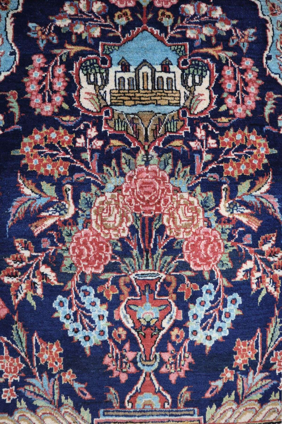 Antique Persian Rug - Decorative Vase Design