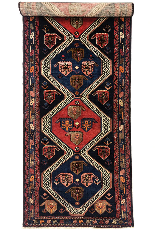 Semi-Antique Azerbaijan Runner - 2.95 × 1 m
