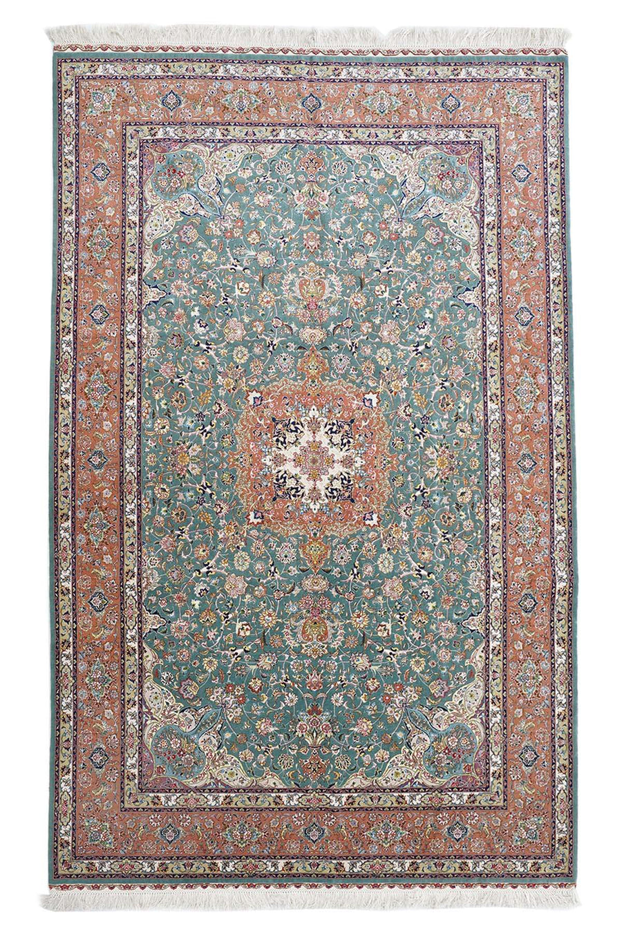 Persian Rug Tabriz - Exquisite Pistachio Colour 70 Raj