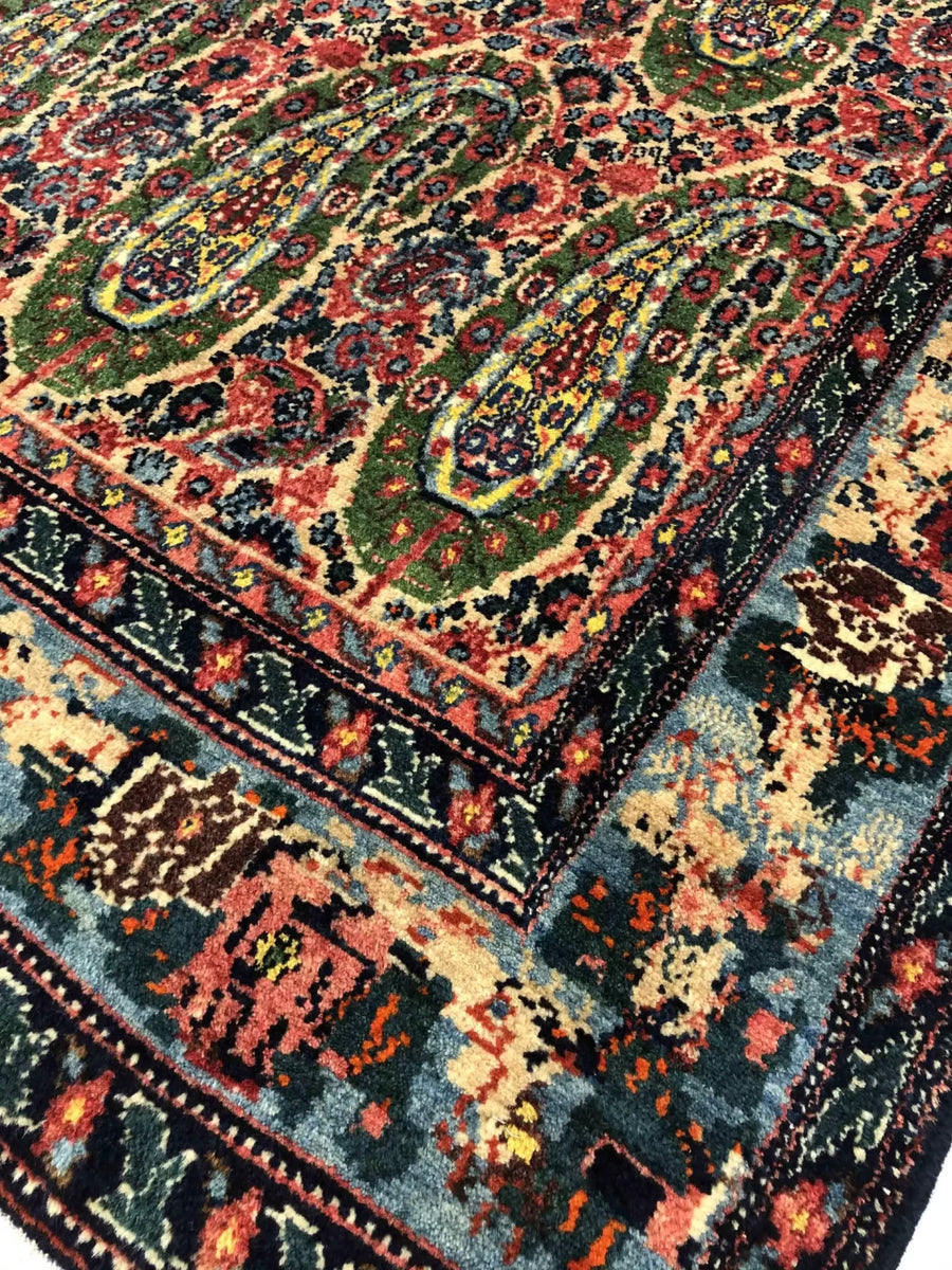 Antique Persian Boteh Rug - 2.12 × 1.45 m