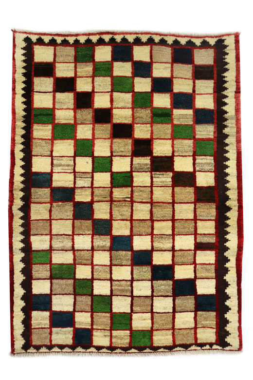 Persian Gabbeh - Contemporary Wool Rug - 1.41 x 1 m
