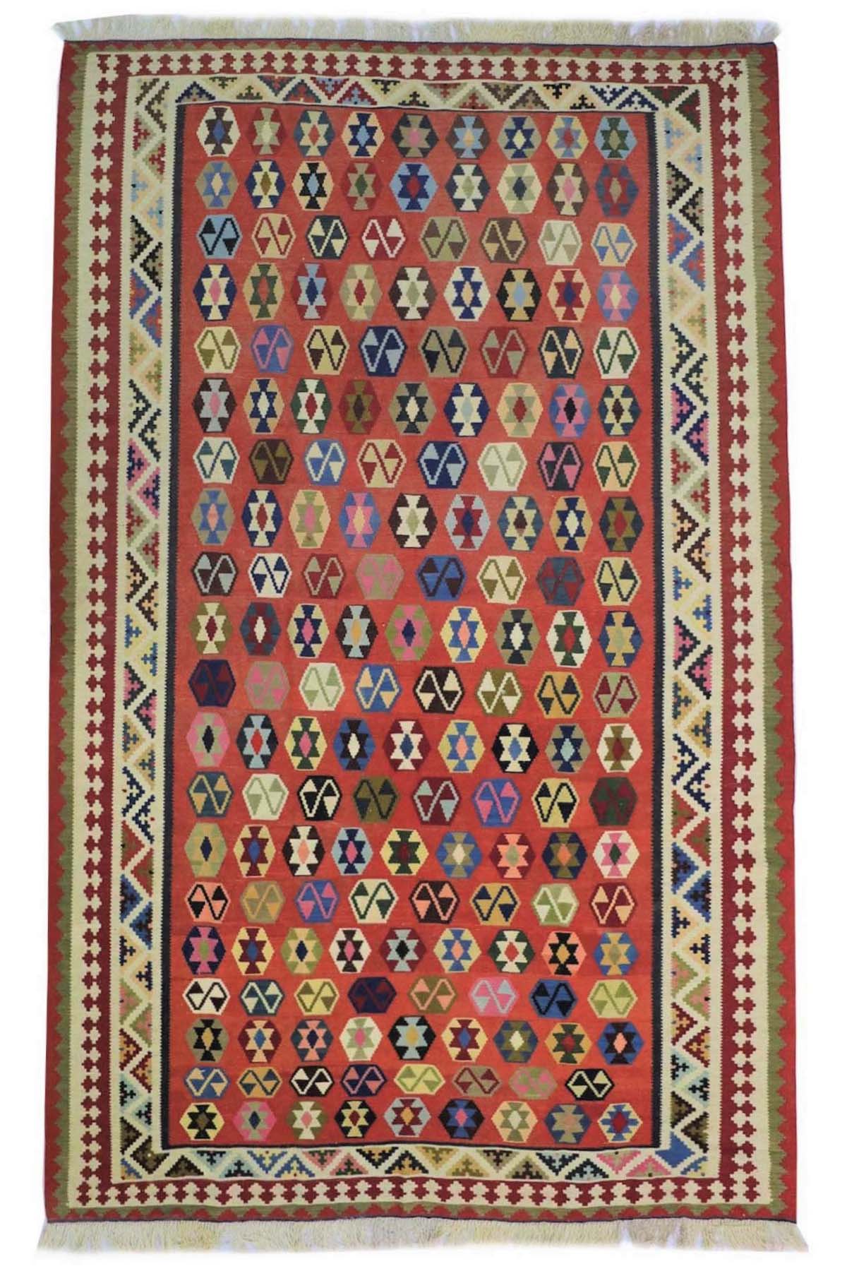 Traditional Shiraz Kilim Rug - 3 x 1.8 m