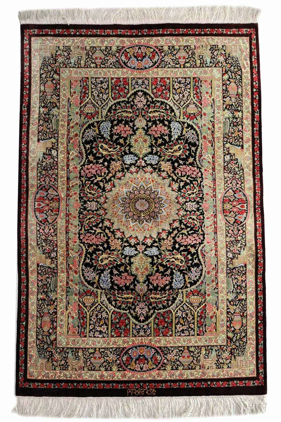 Qum Silk Rug - 1.52 x 1 m