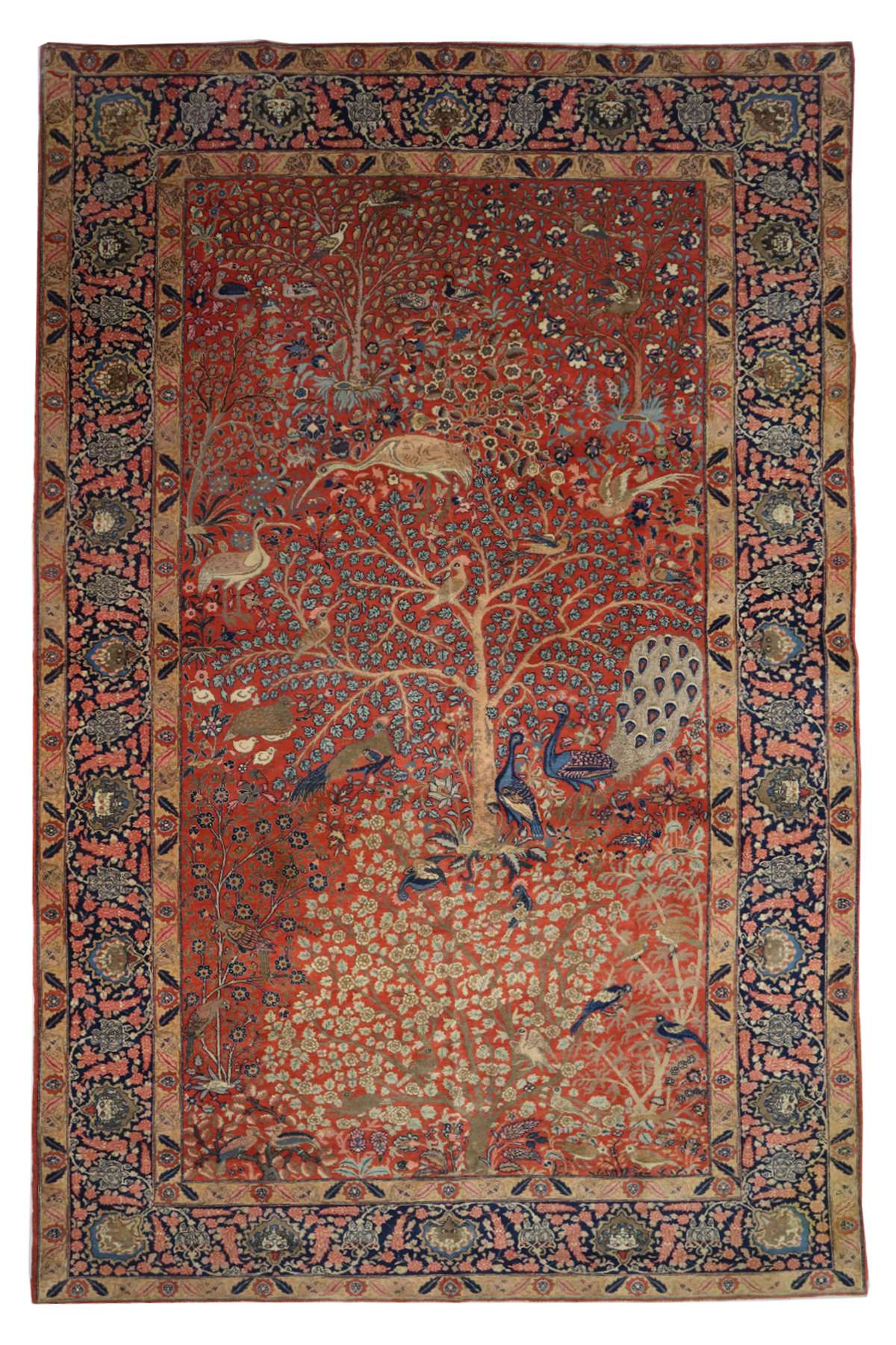 Antique Tabriz Rug - A Scene of Paradise - 2.76 x 1.66 m