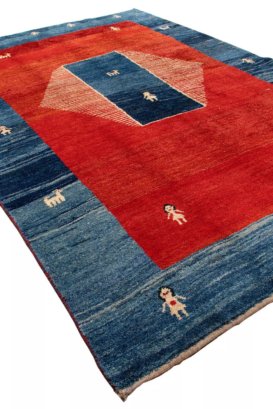 Persian Gabbeh Rug Tribal Motives - 2.85 x 2 m