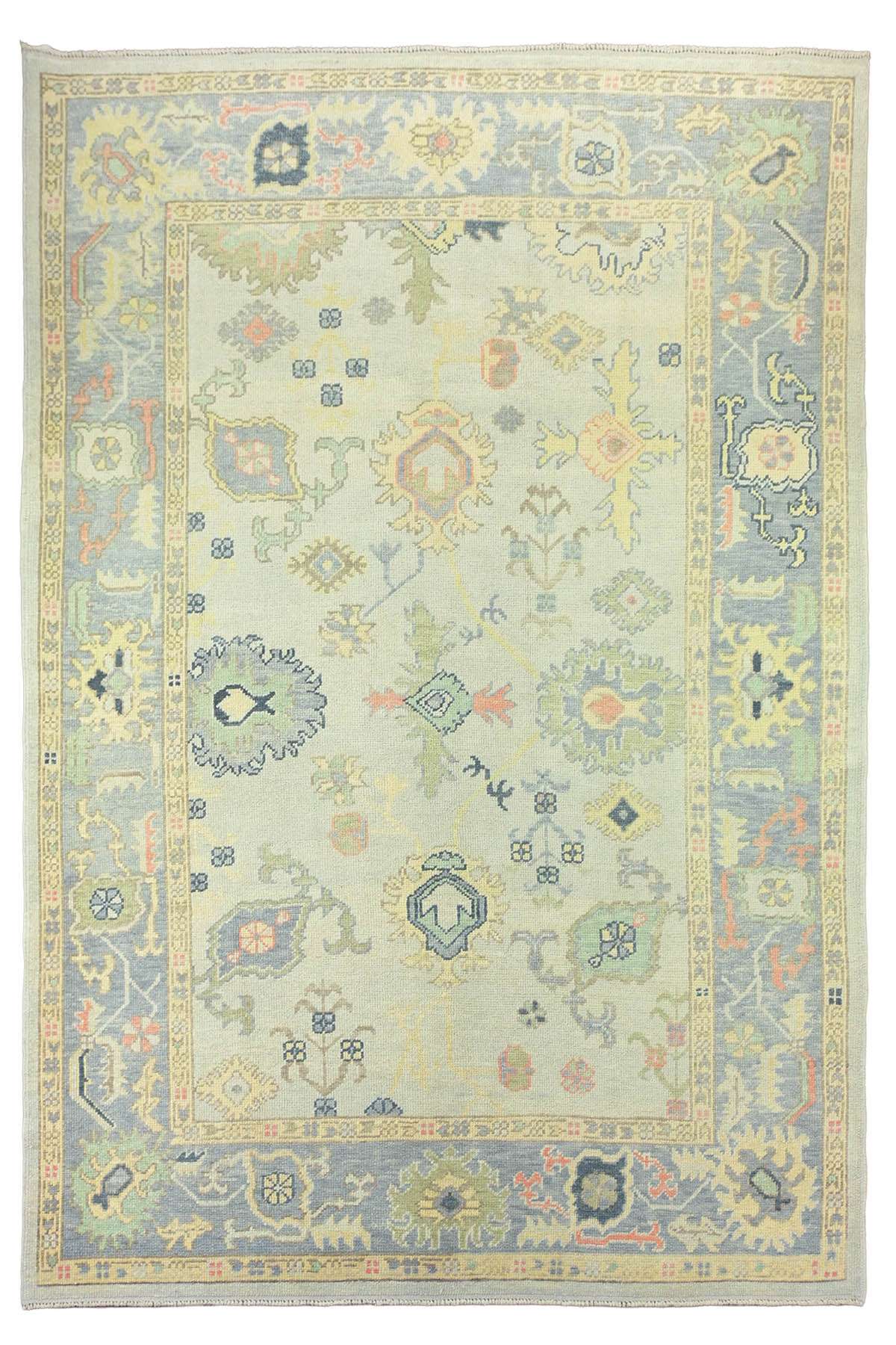 Turkish Oushak Handmade Rug - 2.84 x 2.05 m