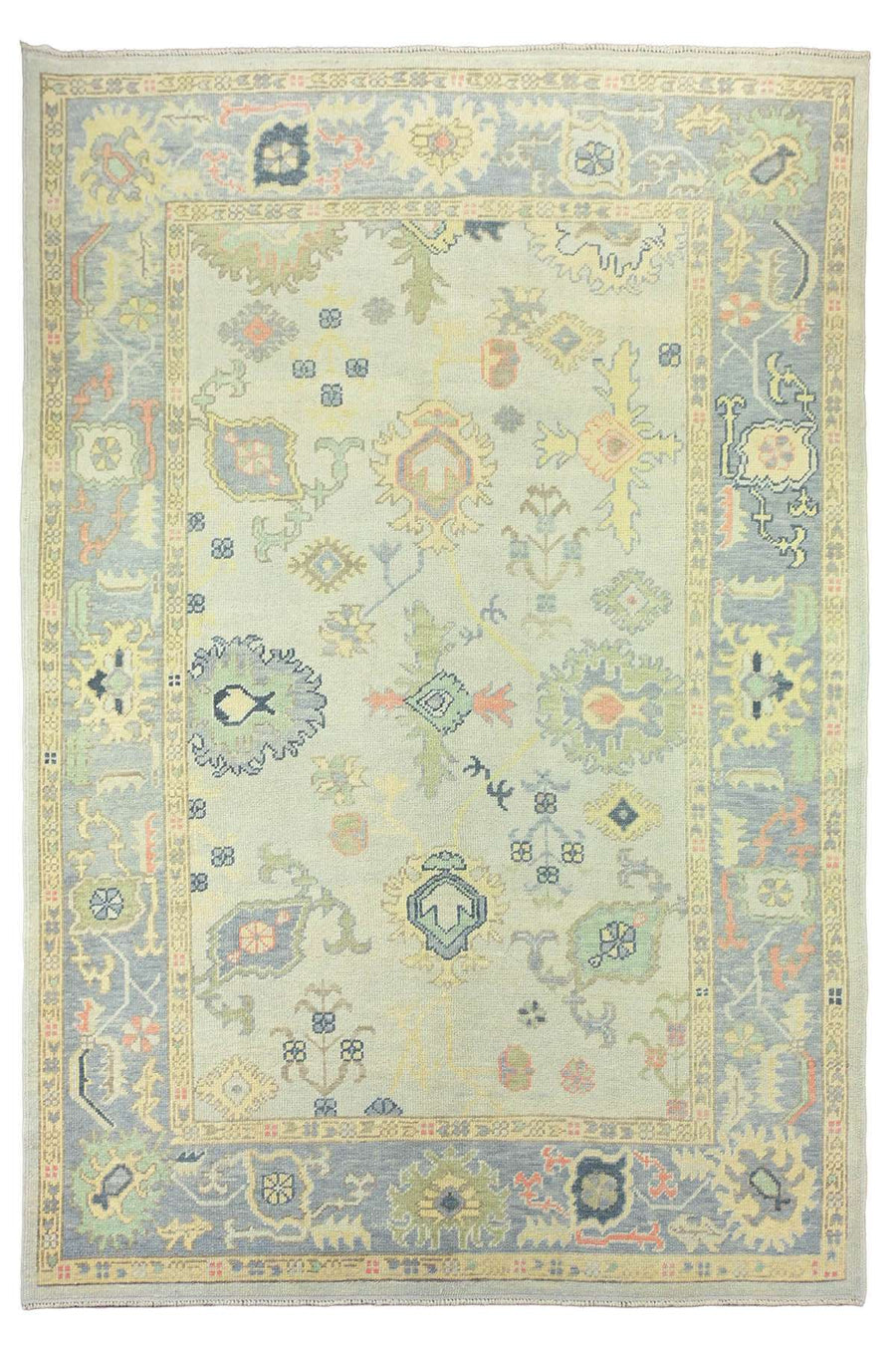 Turkish Oushak Handmade Rug - 2.84 x 2.05 m
