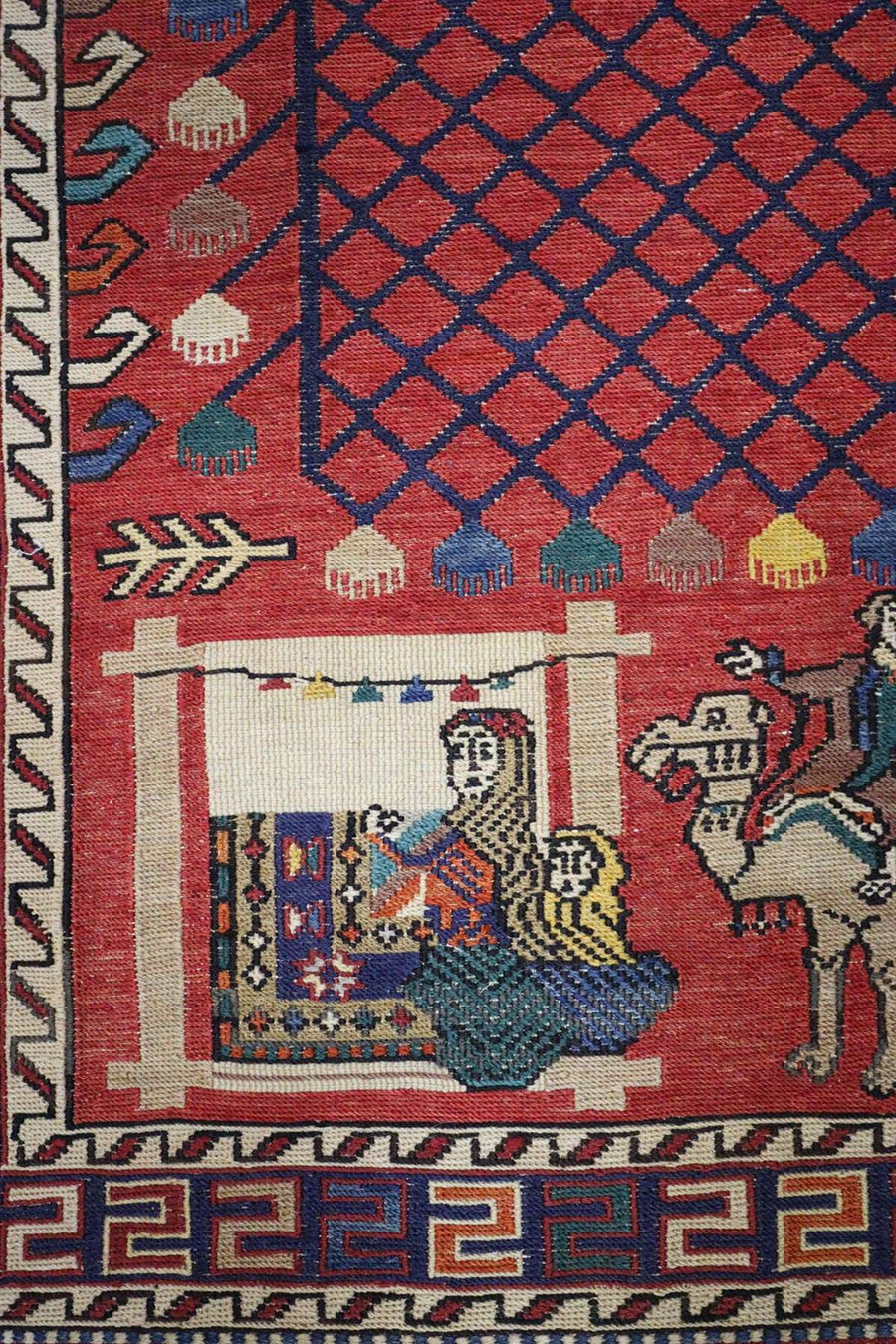 Azerbaijan Pictorial Kilim - 1.45 x 1.10 m