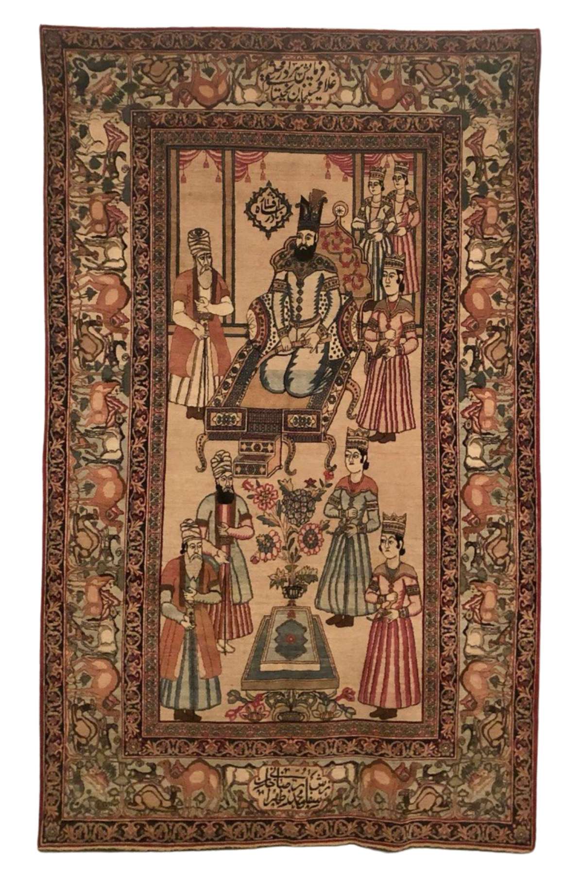 Pictorial Kerman Rug - Nader Shah