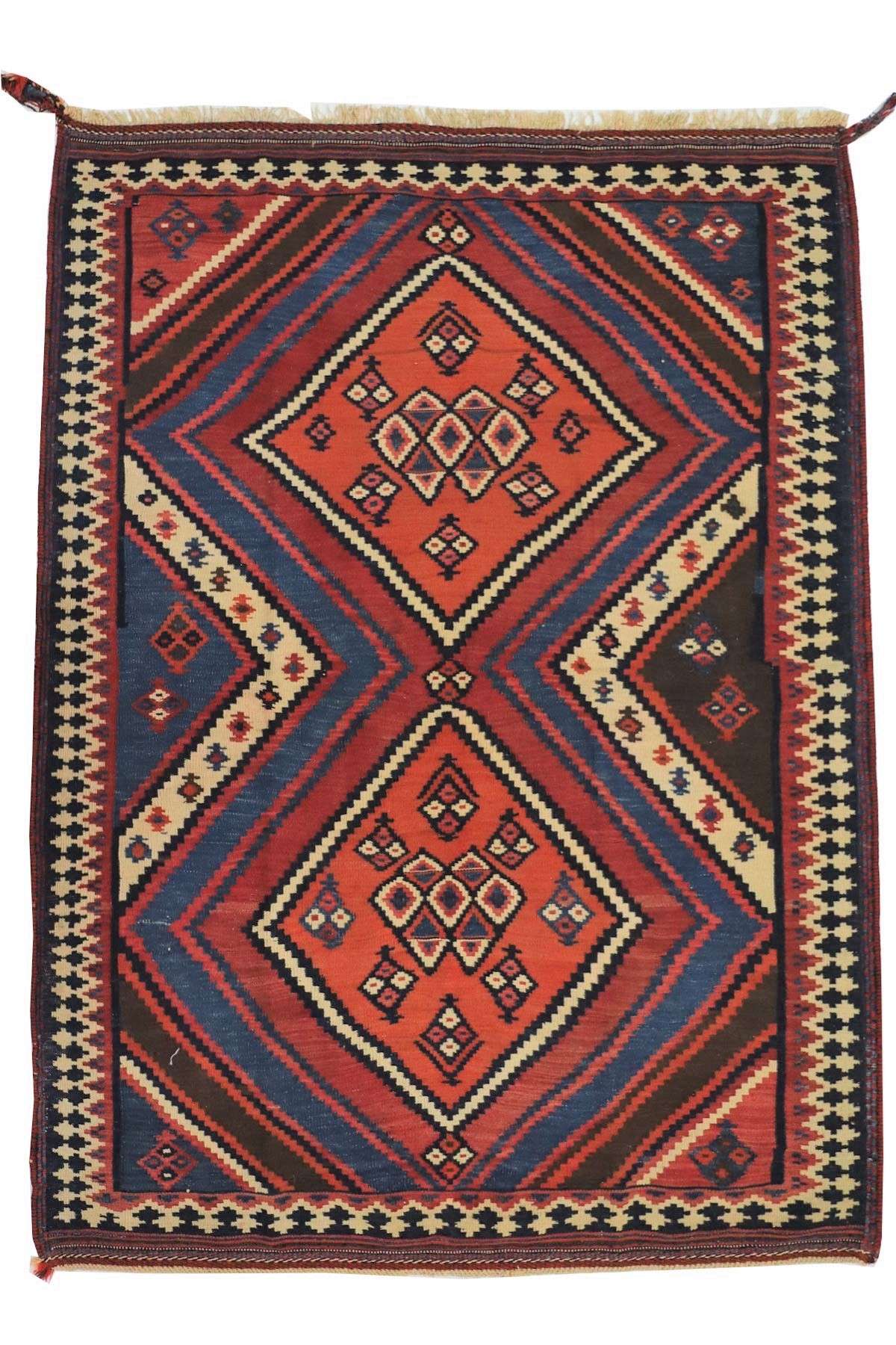 Vintage Bakhtiari Kilim - Collectible Tribal Art - 1.83 x 1.38 m