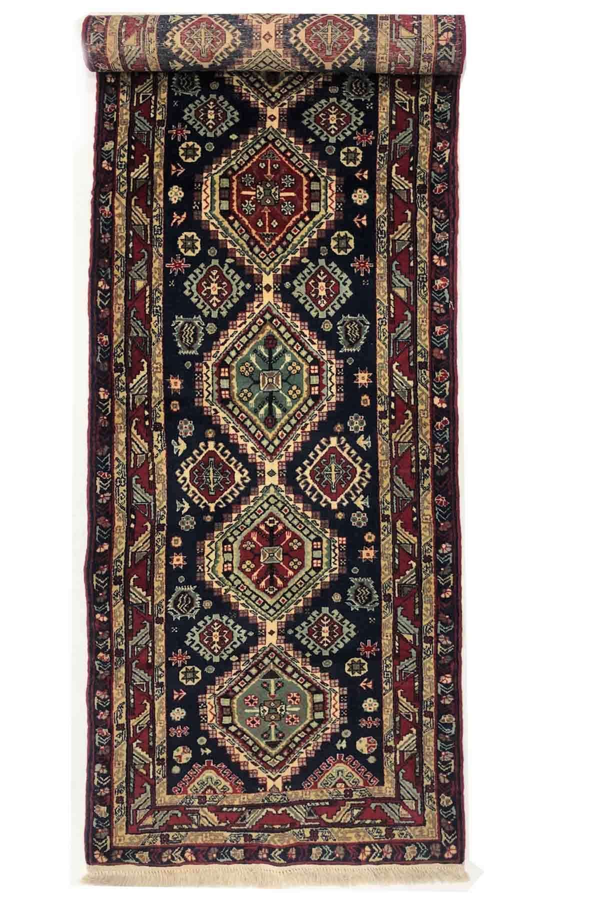 Vintage Azerbaijan Hallway Runner - 2.75 x 0.75 m