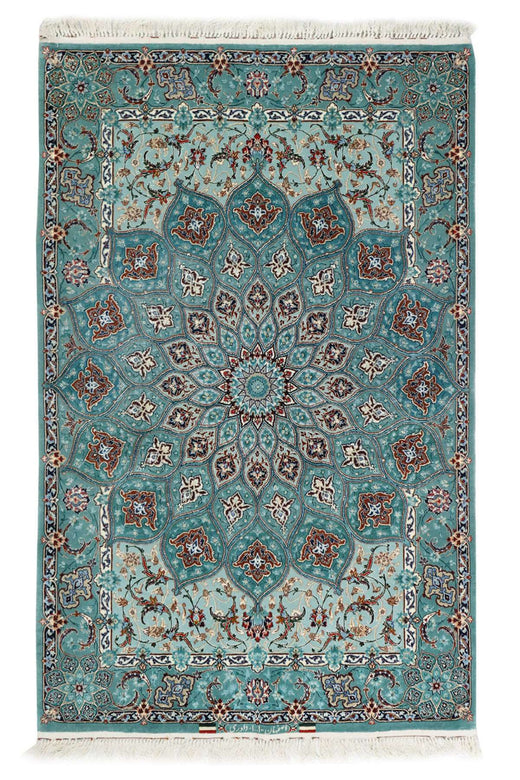 Wool and Silk Persian Rug - Timeless Elegance - 1.51 X 1 m