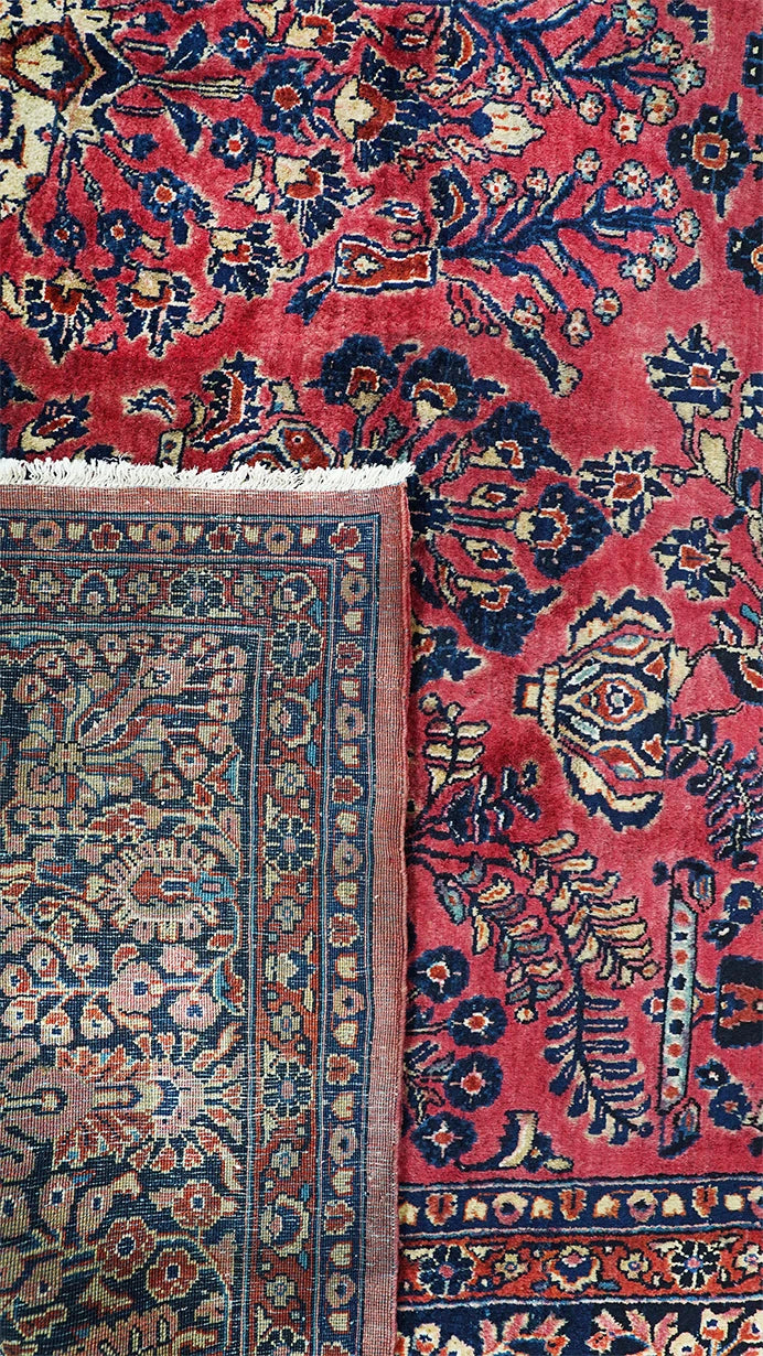 Vintage Persian Rug Sarouk Mohajeran - 3.5 x 2.75 m