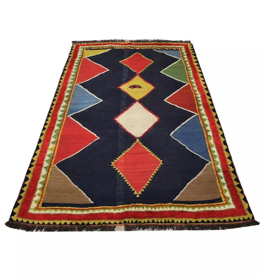 Vintage Persian Qashqai Gabbeh Rug - 1.4 x 2 m