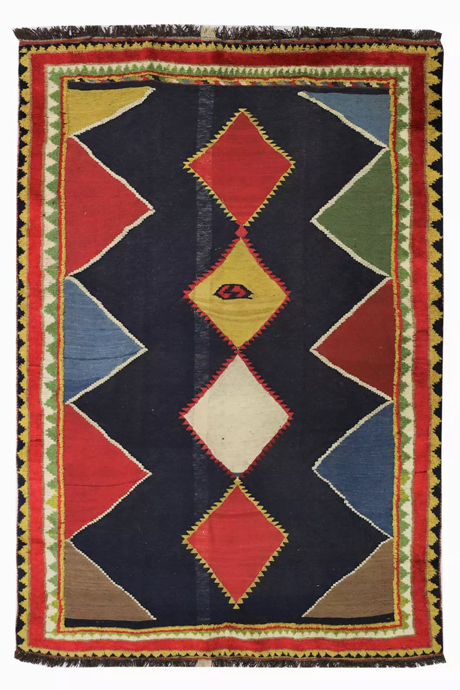 Vintage Persian Qashqai Gabbeh Rug - 1.4 x 2 m